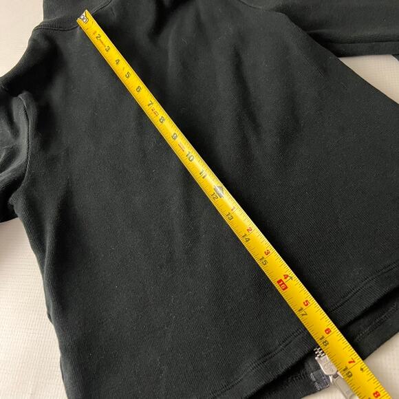 Madewell Ribbed Zip Front Tee Black Women Size Small - Picture 5 of 10